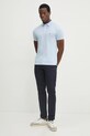 Бавовняне поло Tommy Hilfiger MW0MW17771.PPYY блакитний SS24