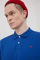 modrá Bavlnené polo tričko Tom Tailor