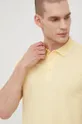 Βαμβακερό μπλουζάκι πόλο Tom Tailor κίτρινο