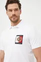 biela Bavlnené polo tričko Tommy Hilfiger Icon