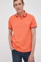 πορτοκαλί Βαμβακερό μπλουζάκι πόλο Tommy Hilfiger