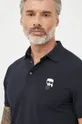 tmavomodrá Polo tričko Karl Lagerfeld