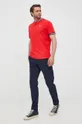 Βαμβακερό μπλουζάκι πόλο Pepe Jeans Falcon κόκκινο