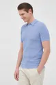 Βαμβακερό μπλουζάκι πόλο Drykorn μπλε