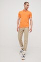 Bavlněné polo tričko Superdry M1110252A.05M oranžová SS22
