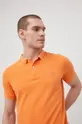 oranžová Bavlnené polo tričko Superdry