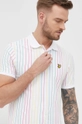 biela Bavlnené polo tričko Lyle & Scott