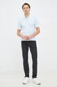 BOSS polo bawełniane BOSS ORANGE 50468576 niebieski AA00