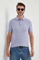 BOSS polo BOSS ORANGE fioletowy 50472668