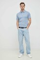 Michael Kors polo bawełniane CS15073C93 niebieski SS26