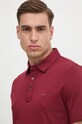 Michael Kors polo bawełniane bordowy CS15073C93
