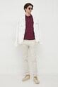 Michael Kors polo bawełniane CS15073C93 bordowy AW24