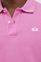 La Martina polo bawełniane BPMP01 fioletowy