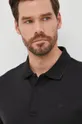 μαύρο Βαμβακερό μπλουζάκι πόλο Calvin Klein