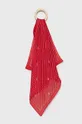 červená Šatka s prímesou hodvábu Lauren Ralph Lauren Dámsky