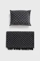 Karl Lagerfeld - κουβέρτα και μάλλινη μαξιλαροθήκη μαύρο