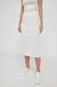 Calvin Klein Spódnica z domieszką wełny beżowy