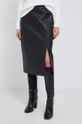 černá Kožená sukně Calvin Klein Dámský