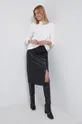 Calvin Klein Spódnica skórzana czarny