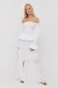 Βαμβακερή φούστα Guess λευκό