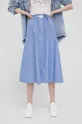 Βαμβακερή φούστα Tommy Hilfiger μπλε