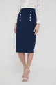Suknja Lauren Ralph Lauren mornarsko plava