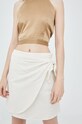 Pieces spódnica z domieszką lnu 17124313.WhitecapGr beżowy SS22