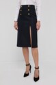 Vunena suknja Red Valentino XR3RAI0069T mornarsko plava SS22