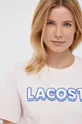 rózsaszín Lacoste pamut póló