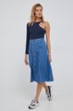 Rifľová sukňa Polo Ralph Lauren modrá