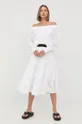 Bavlnená sukňa Karl Lagerfeld biela