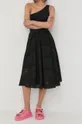 Βαμβακερή φούστα Karl Lagerfeld μαύρο
