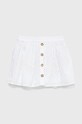 United Colors of Benetton fusta din bumbac pentru copii uni alb 48CGC0008.G