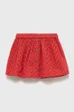 crvena Dječja pamučna suknja United Colors of Benetton Za djevojčice