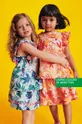 zelená Dievčenská bavlnená sukňa United Colors of Benetton