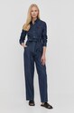 MAX&Co. pantaloni de bumbac 71811222 albastru SS22