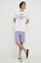 Šortky s příměsí lnu Lee Relaxed Drawstring S Misty Lilac L70KSAUU fialová SS22