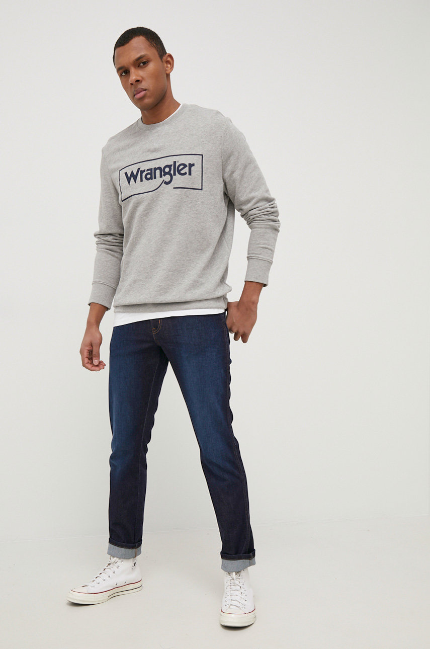 Wrangler jeansy TEXAS SLIM LUCKY STAR granatowy