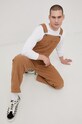 Hlače s naramenicama Dickies DK0A4XLXC41 smeđa AW24