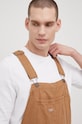 Hlače s naramenicama Dickies DK0A4XLXC41 smeđa