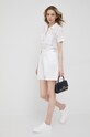 Pepe Jeans kombinezon bawełniany LINDA PL230382.800 biały SS22