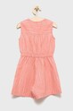 United Colors of Benetton kombinezon lniany dziecięcy 4PL9CT001.G różowy SS22