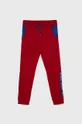 Guess - Dječje pamučne hlače crvena