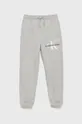 szary Calvin Klein Jeans spodnie dresowe dziecięce IB0IB01186.PPYY Chłopięcy