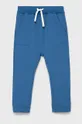 modra Otroške bombažne hlače United Colors of Benetton Fantovski