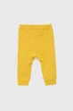 Παιδικό βαμβακερό παντελόνι United Colors of Benetton κίτρινο