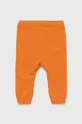 Παιδικό βαμβακερό παντελόνι United Colors of Benetton πορτοκαλί