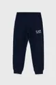 σκούρο μπλε EA7 Emporio Armani - Παιδικό βαμβακερό παντελόνι Για αγόρια