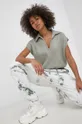 λευκό Vero Moda - Βαμβακερό παντελόνι Γυναικεία