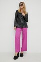 Patrizia Pepe spodnie 8P0376.A2HU fioletowy SS24